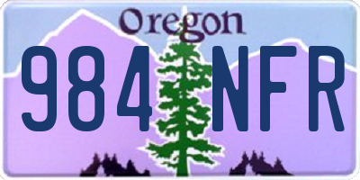 OR license plate 984NFR
