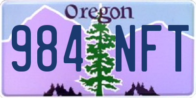 OR license plate 984NFT