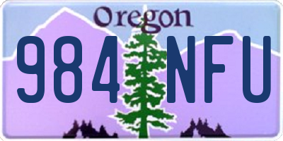 OR license plate 984NFU