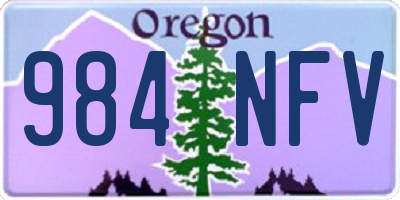 OR license plate 984NFV