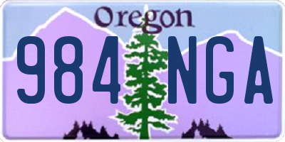 OR license plate 984NGA