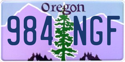 OR license plate 984NGF