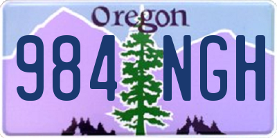 OR license plate 984NGH