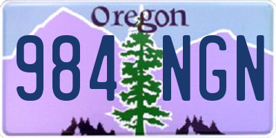 OR license plate 984NGN