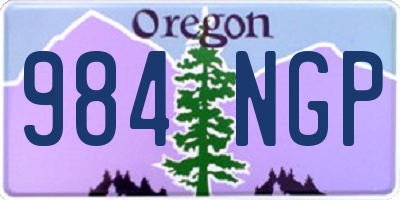 OR license plate 984NGP