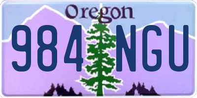 OR license plate 984NGU