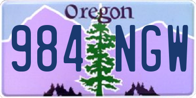 OR license plate 984NGW