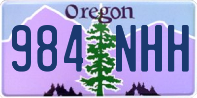 OR license plate 984NHH