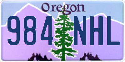OR license plate 984NHL