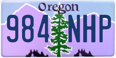 OR license plate 984NHP