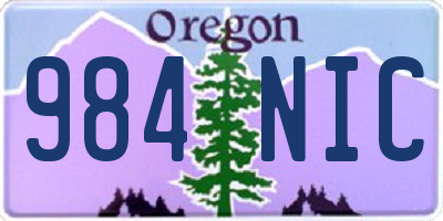 OR license plate 984NIC