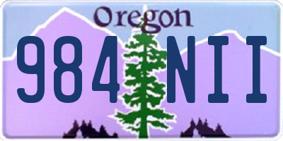 OR license plate 984NII
