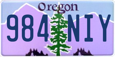 OR license plate 984NIY