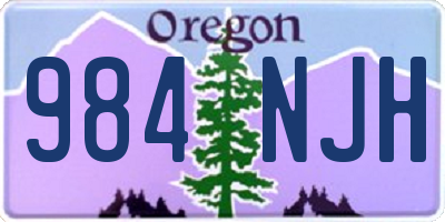 OR license plate 984NJH