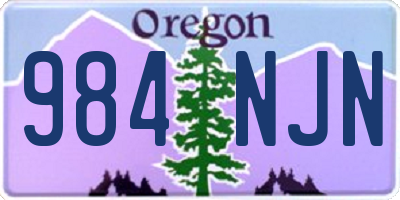 OR license plate 984NJN