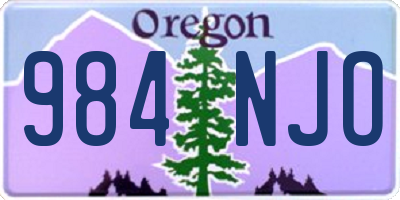 OR license plate 984NJO