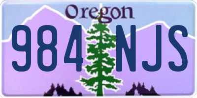 OR license plate 984NJS