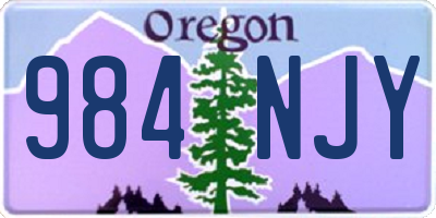 OR license plate 984NJY