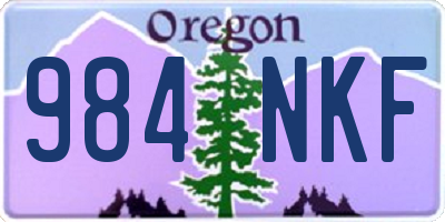OR license plate 984NKF