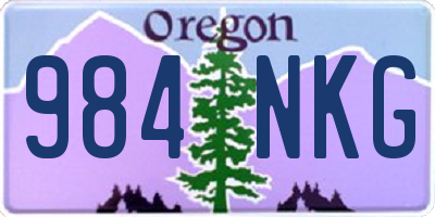 OR license plate 984NKG