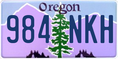 OR license plate 984NKH