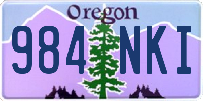 OR license plate 984NKI