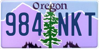 OR license plate 984NKT