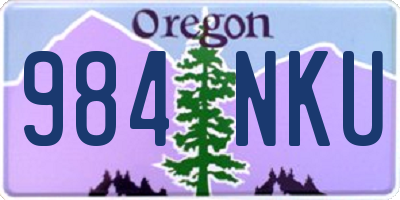 OR license plate 984NKU