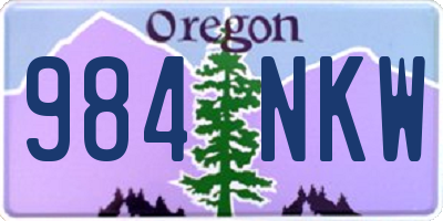 OR license plate 984NKW