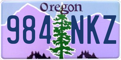 OR license plate 984NKZ