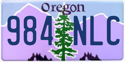 OR license plate 984NLC