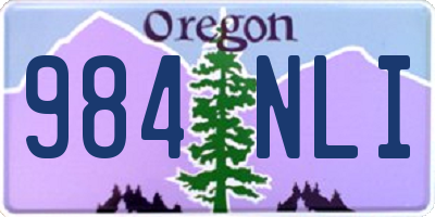 OR license plate 984NLI