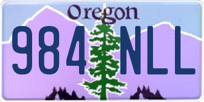 OR license plate 984NLL