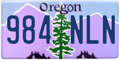 OR license plate 984NLN