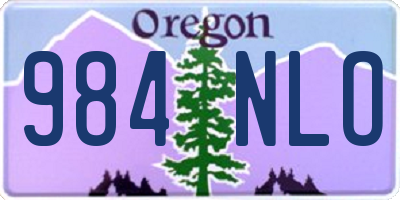 OR license plate 984NLO