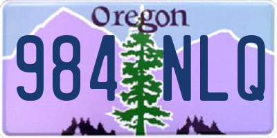 OR license plate 984NLQ