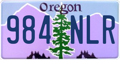 OR license plate 984NLR