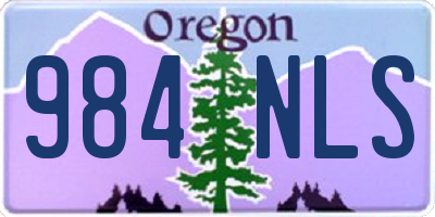 OR license plate 984NLS