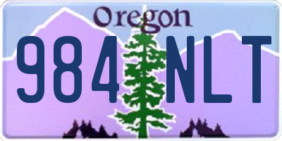 OR license plate 984NLT