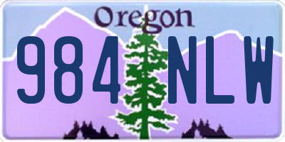 OR license plate 984NLW