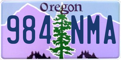 OR license plate 984NMA