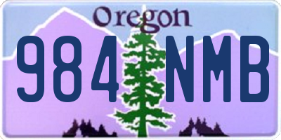 OR license plate 984NMB
