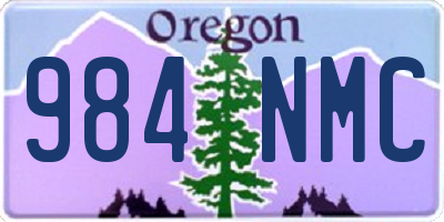OR license plate 984NMC