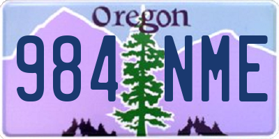 OR license plate 984NME