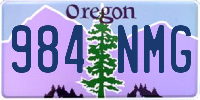 OR license plate 984NMG