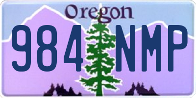 OR license plate 984NMP