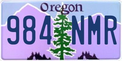 OR license plate 984NMR