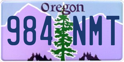 OR license plate 984NMT
