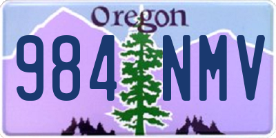 OR license plate 984NMV