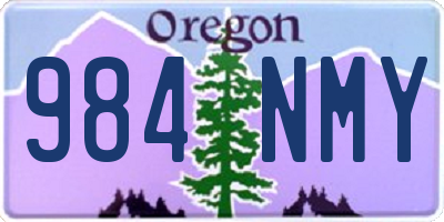 OR license plate 984NMY